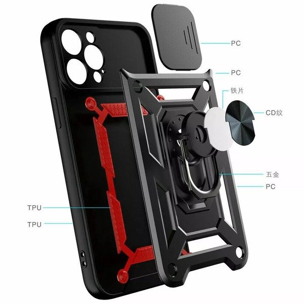Case For iPhone 16 14 15 Pro Max 11 SE XR 8 16 Shockproof 360 Ring Stand Armor