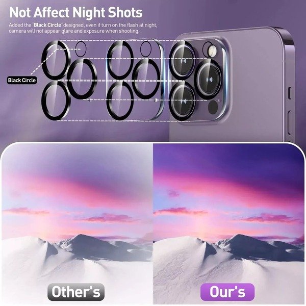 3 Pack Camera Lens Protector HD Glass for iPhone 16 Pro Max 13 12 11 16 15 14Pro