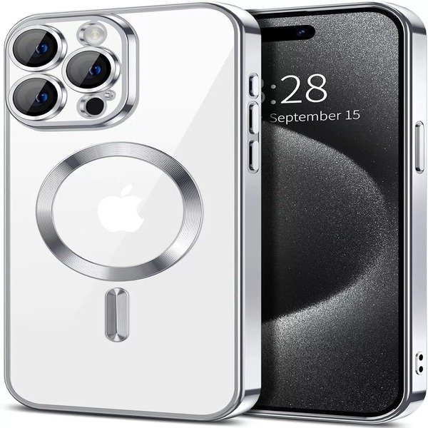 Clear Magnetic MagSafe Case For iphone 16 Pro Max,14 Pro,15,13 Pro Max,12,SE ,11