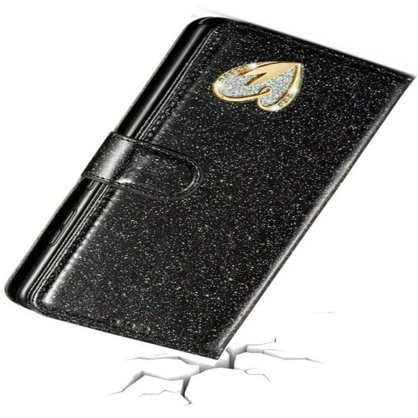 For Samsung S24 S23 S22 S20FE A15 A25 A35 A55 A14 Shiny Glitter Wallet Flip Case