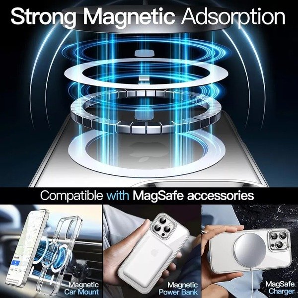 Clear Magsafe Wireless Charging Case For IPhone 16 14 15Pro 13 Pro SE 16 Pro Max