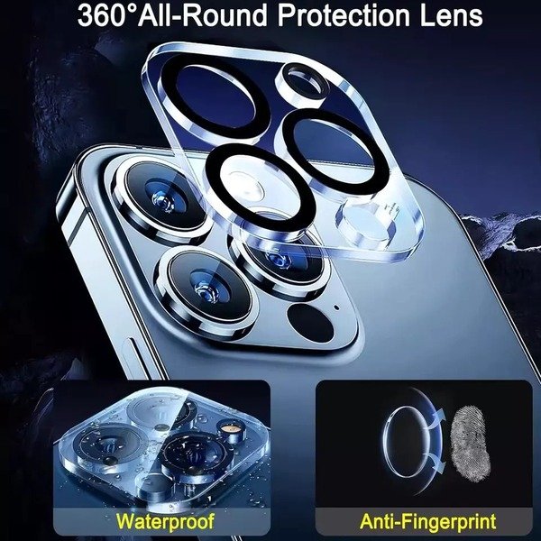 3D Camera Lens Protector Tempered Glass For iphone 16 Pro Max/16/ 15 Pro /14 /13