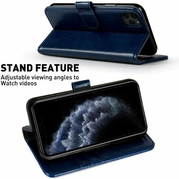 Leather Magnetic Flip Wallet Case For iPhone 11 12 14 15 Pro Max SE XR 7 8 16Pro