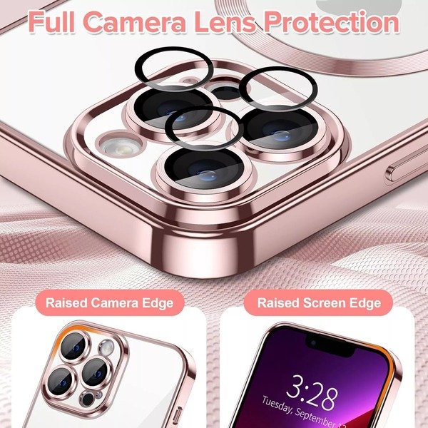 Clear Magnetic MagSafe Case For iphone 16 Pro Max,14 Pro,15,13 Pro Max,12,SE ,11