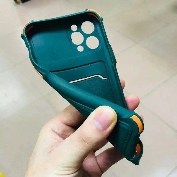Wallet Card Bumper Silicone Slide Phone Case For iphone 13Pro Max 12Pro 11 7 SE