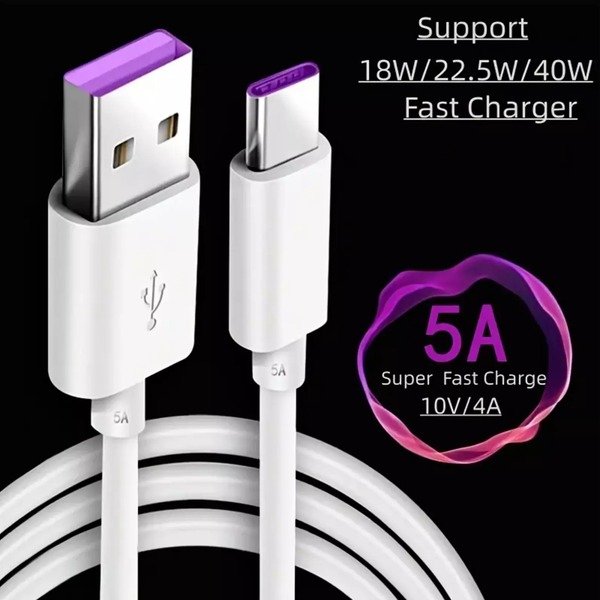 5 X 1m USB to Type C Charger Charging Cable For Samsung S23 5g S22 S21 S10 A155G