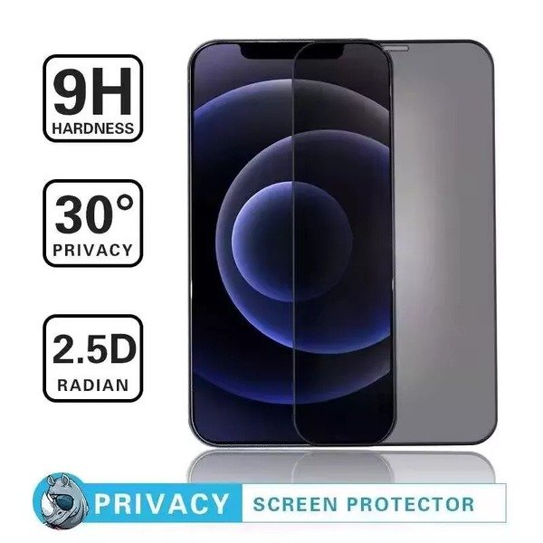 2 Pack Privacy Tempered Glass Screen Protector For iPhone 16 15 14 13 12 11 Max