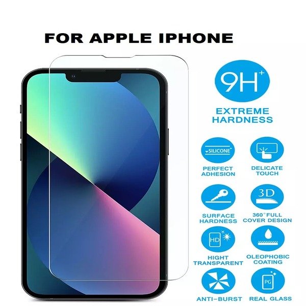 Tempered Glass Screen Protector iPhone 15 14 13 12 16 Pro Max 13Mini XR X 16 Pro