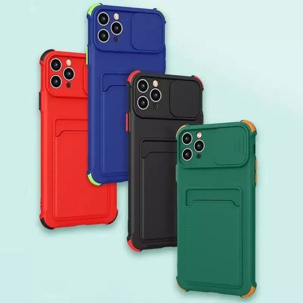 Wallet Card Bumper Silicone Case For iphone 13Pro Max 12Pro 11 7+ SE 2022 8+ Xs