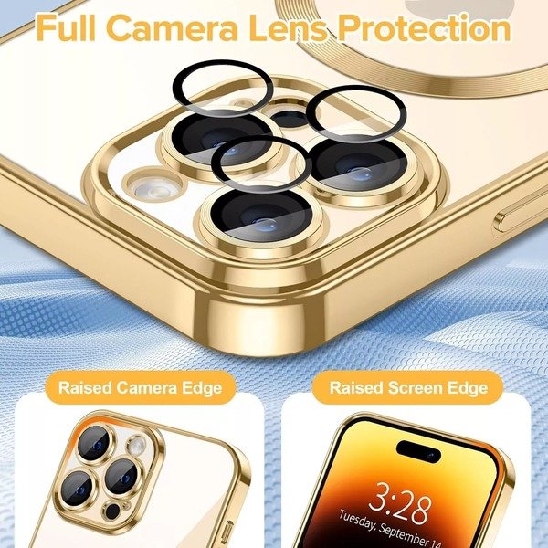 Clear Magnetic MagSafe Case For iphone 16 Pro Max,14 Pro,15,13 Pro Max,12,SE ,11