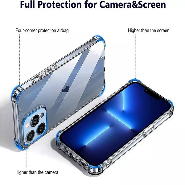 CLEAR Shockproof Case For iPhone 16 13 14 15 Pro Max 16Pro 11 XR XS se 2022 7 8+