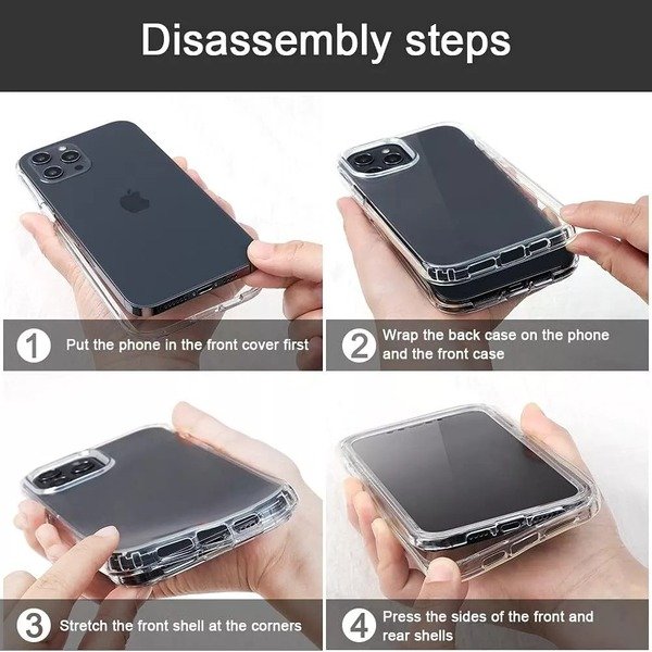 Front and Back Case For iPhone 16 Pro Max 14 13 12 15 Pro Max XR SE3 7 8 16 Pro