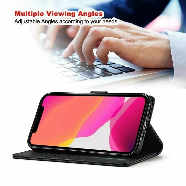Leather Magnetic Flip Wallet Case For iPhone 16 12 14 15 Pro Max SE XR 7 8 16Pro