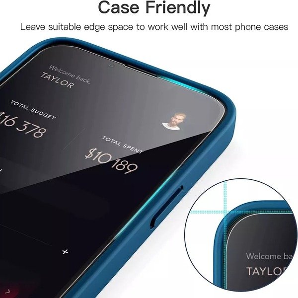 Tempered Glass Screen Protector iPhone 16 15 14 13 11 Pro Max Mini XS X XR Plus