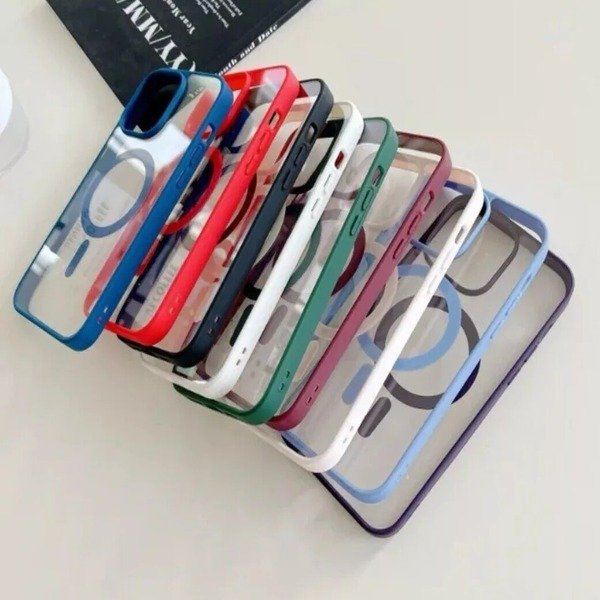 Case For Apple iPhone 15 14 11 12 13 Pro 14 Pro Max Magnetic Clear MagSafe Cover