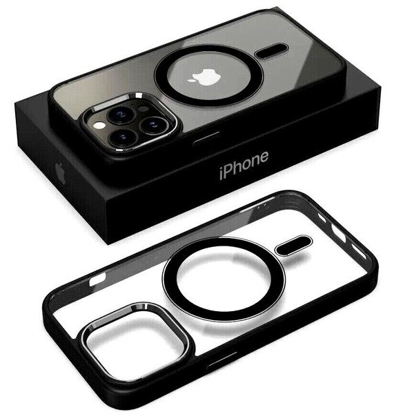 Magnetic Clear Acrylic Hard Case For iPhone 15 Pro 14 15 Pro Max 14 Pro 14+ 13