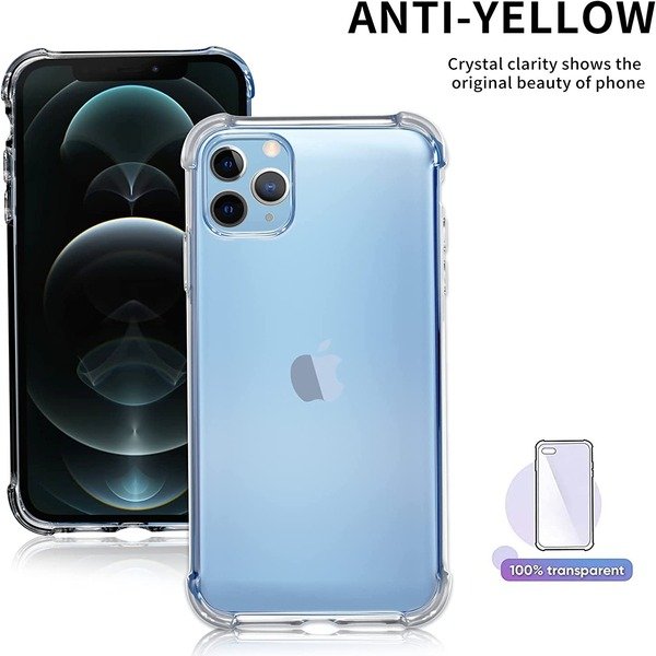 CLEAR Shockproof Case For iPhone 16 13 14 15 Pro Max 16Pro 11 XR XS se 2022 7 8+