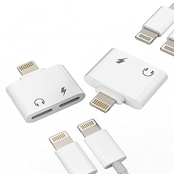 2in1 Adapter Splitter Dual Headphone Audio Charger For iPhone 14 13 12 11 PRO SE