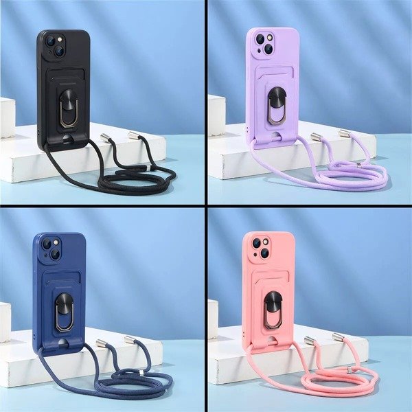 Shockproof Ring Lanyard Case For iphone 15 Pro max 14 13 12 11 Pro max 8 SE 2022
