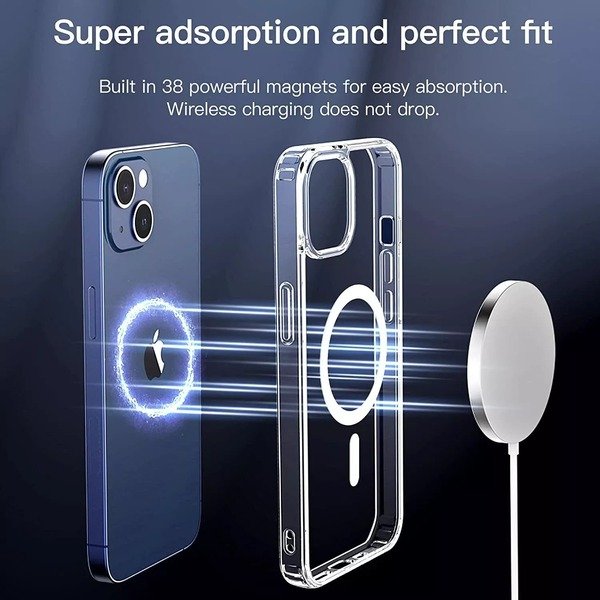 Case For Apple iPhone 15 14 11 12 13 Pro 14 Pro Max Magnetic Clear MagSafe Cover