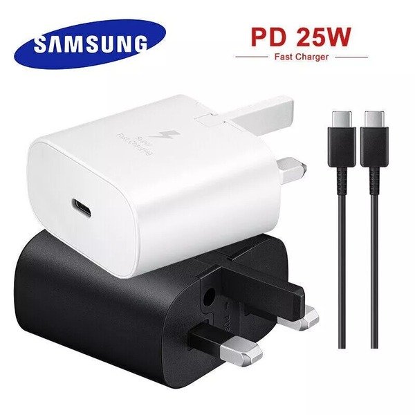 25W Super Fast Charger Adapter Plug & Cable For Samsung S24 S23 S22 S21 S20 A15