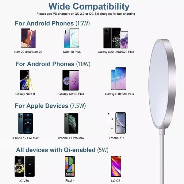 Wireless Charger Fast For Apple MagSafe iPhone 16 15 14 13 12 11 XR 16 Pro S24