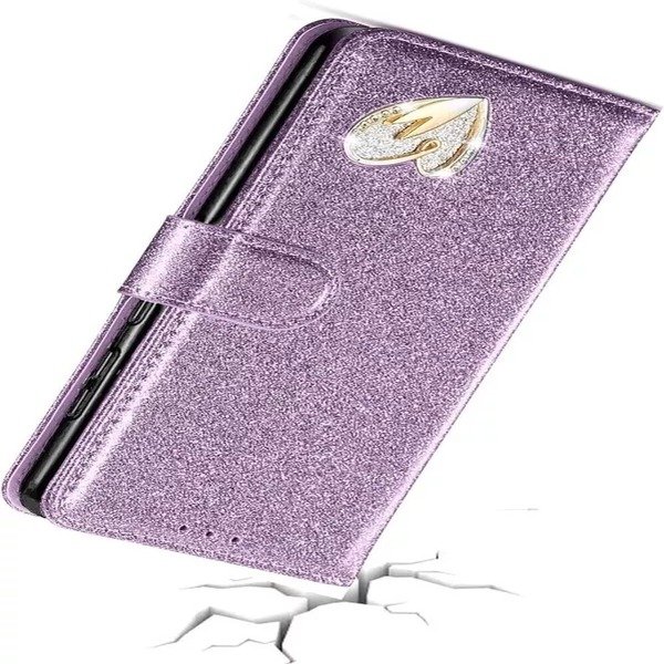 For Samsung S24 S23 S22 S20FE A15 A25 A35 A55 A14 Shiny Glitter Wallet Flip Case