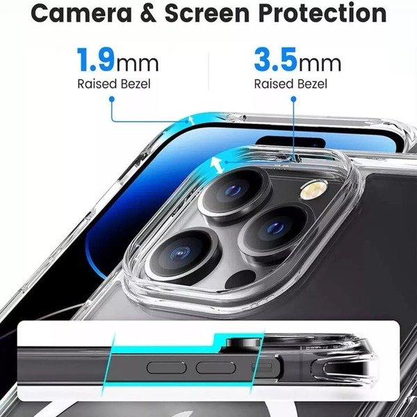 For iphone 16 15 12 13 14 Pro Max 11 SE2022 16Pro Mag Safe Clear Shockproof Case