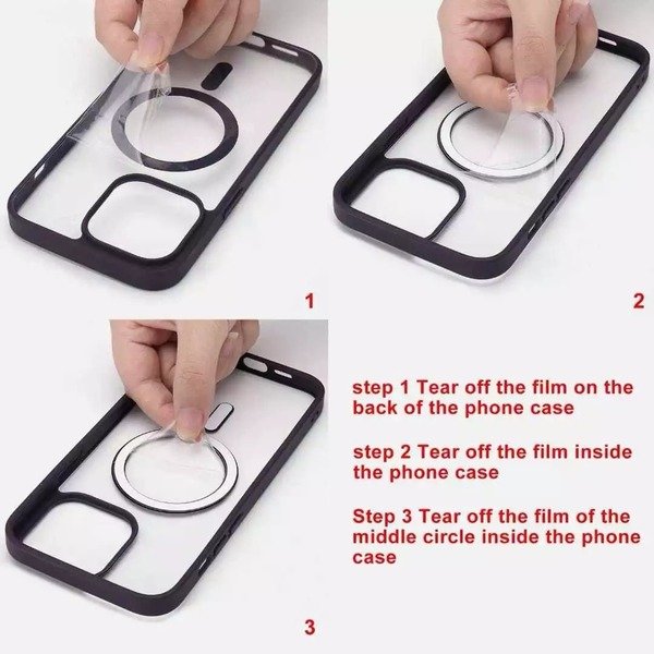 Magnetic Clear Acrylic Hard Case For iPhone 15 Pro 14 15 Pro Max 14 Pro 14+ 13