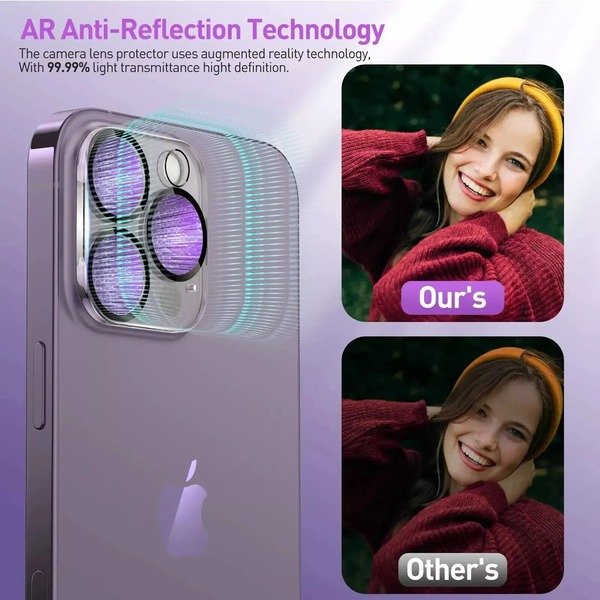 3 Pack Camera Lens Protector HD Glass for iPhone 16 Pro Max 13 12 11 16 15 14Pro
