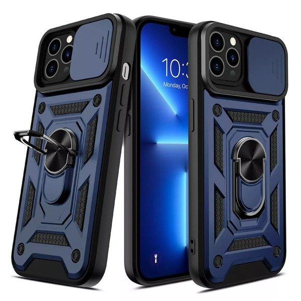 Case For iPhone 16 14 15 Pro Max 11 SE XR 8 16 Shockproof 360 Ring Stand Armor