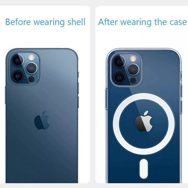 For iphone 16 15 12 13 14 Pro Max 11 SE2022 16Pro Mag Safe Clear Shockproof Case