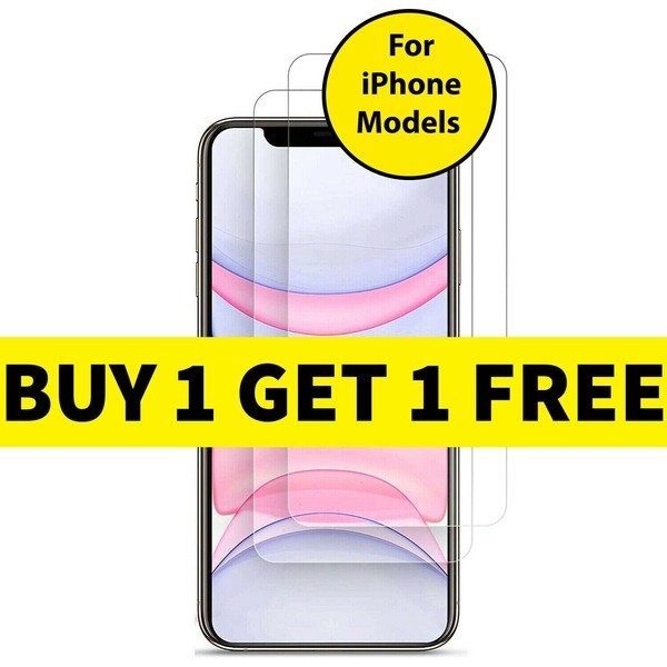 Tempered Glass Screen Protector for iPhones 16 Pro XR 8 15 Pro Max 14 11 13 Pro
