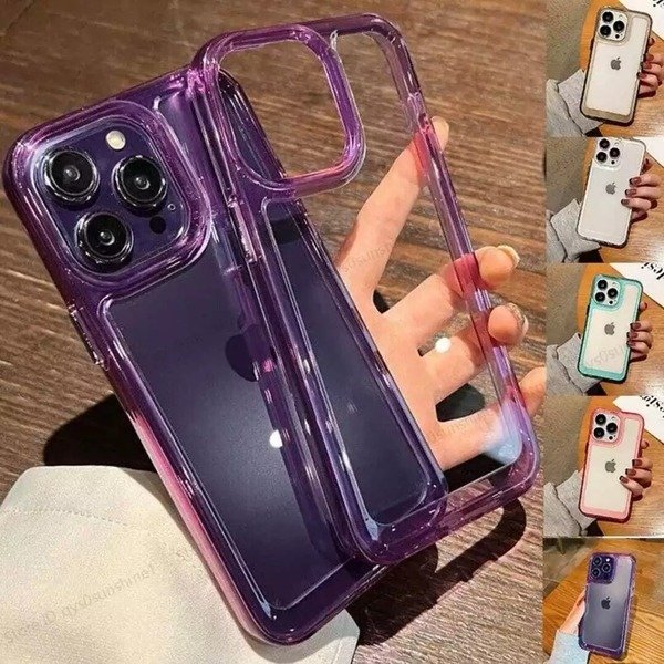 Clear Shockproof Hard Csae For iphone 15 Pro Max 14 13 12 Pro 11 XR 7 8 SE 2022