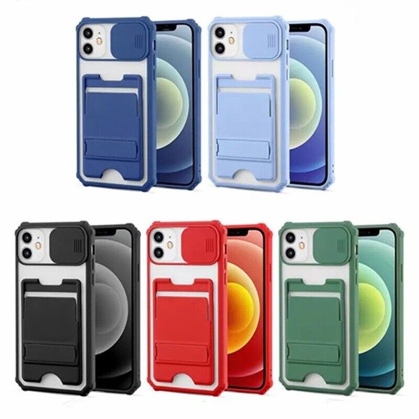 Shockproof Wallet Cards Holder Cover for iPhone 12 13 pro max 13 11 7 8 SE 2022