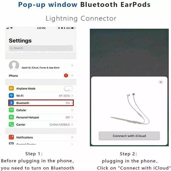 Earphones With Mic Popup In Ear Headphones Earbuds for iPhone 14Pro 12 11 13 8